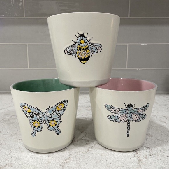 Dragonfly GOLDMINC 5” Planter w/Drain Hole Under The Sun 2021 Blue Sky Clayworks - Picture 7 of 8